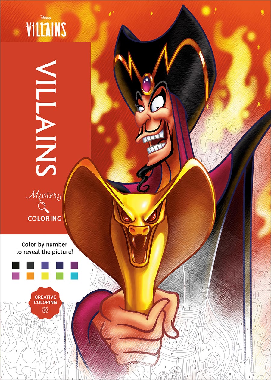 Disney Mystery Coloring Disney Villains A Color By Number Book TP