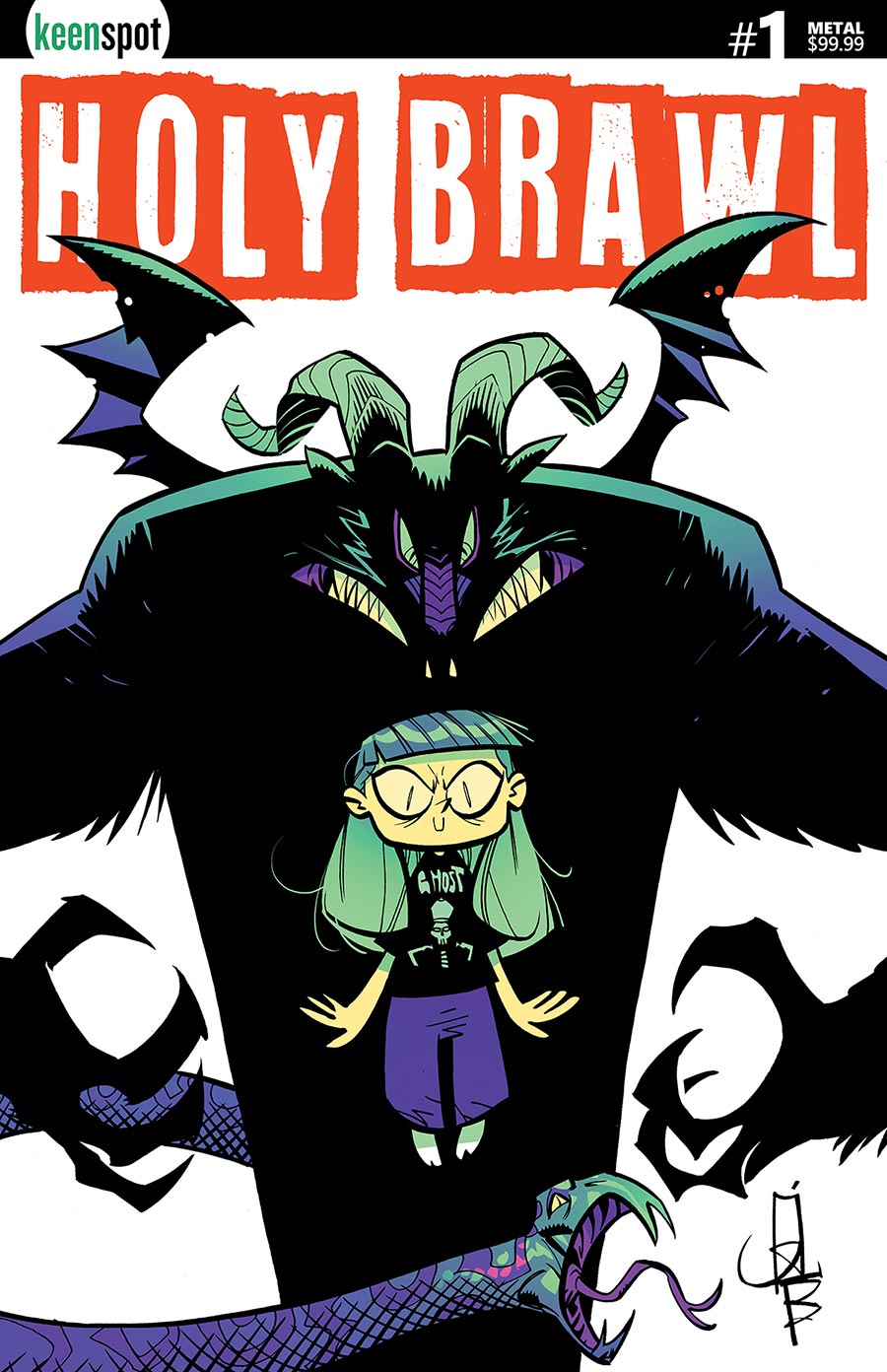 Holy Brawl #1 Cover D Variant Athila Fabbio White Metal Cover