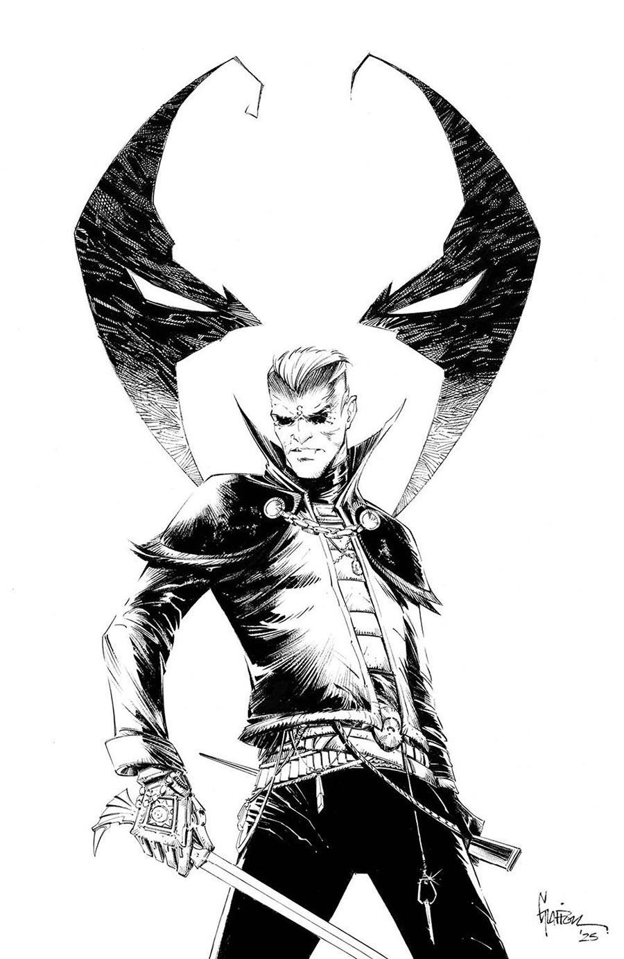 Curse Of Sherlee Johnson #5 Cover C Variant Jonathan Glapion Black & White Virgin Cover (Spawn Universe)