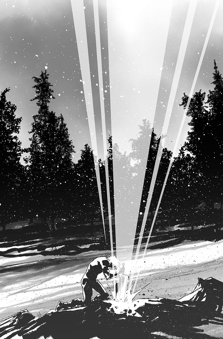 Lost Fantasy #7 Cover D Incentive Luca Casalanguida Sigil Black & White Virgin Cover