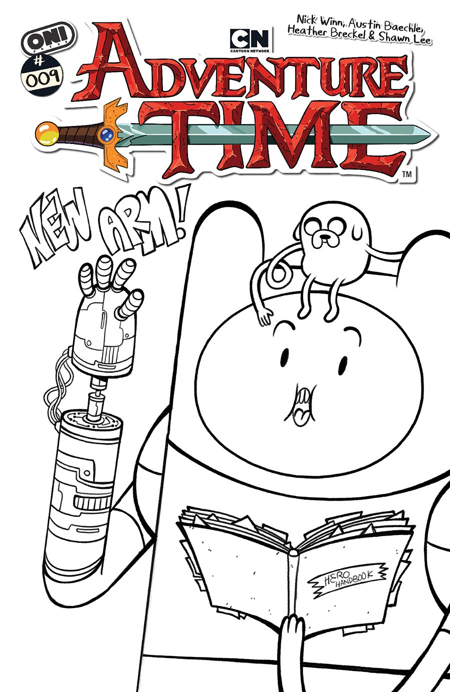 Adventure Time Vol 2 #9 Cover F Incentive Nick Winn Black & White Cover