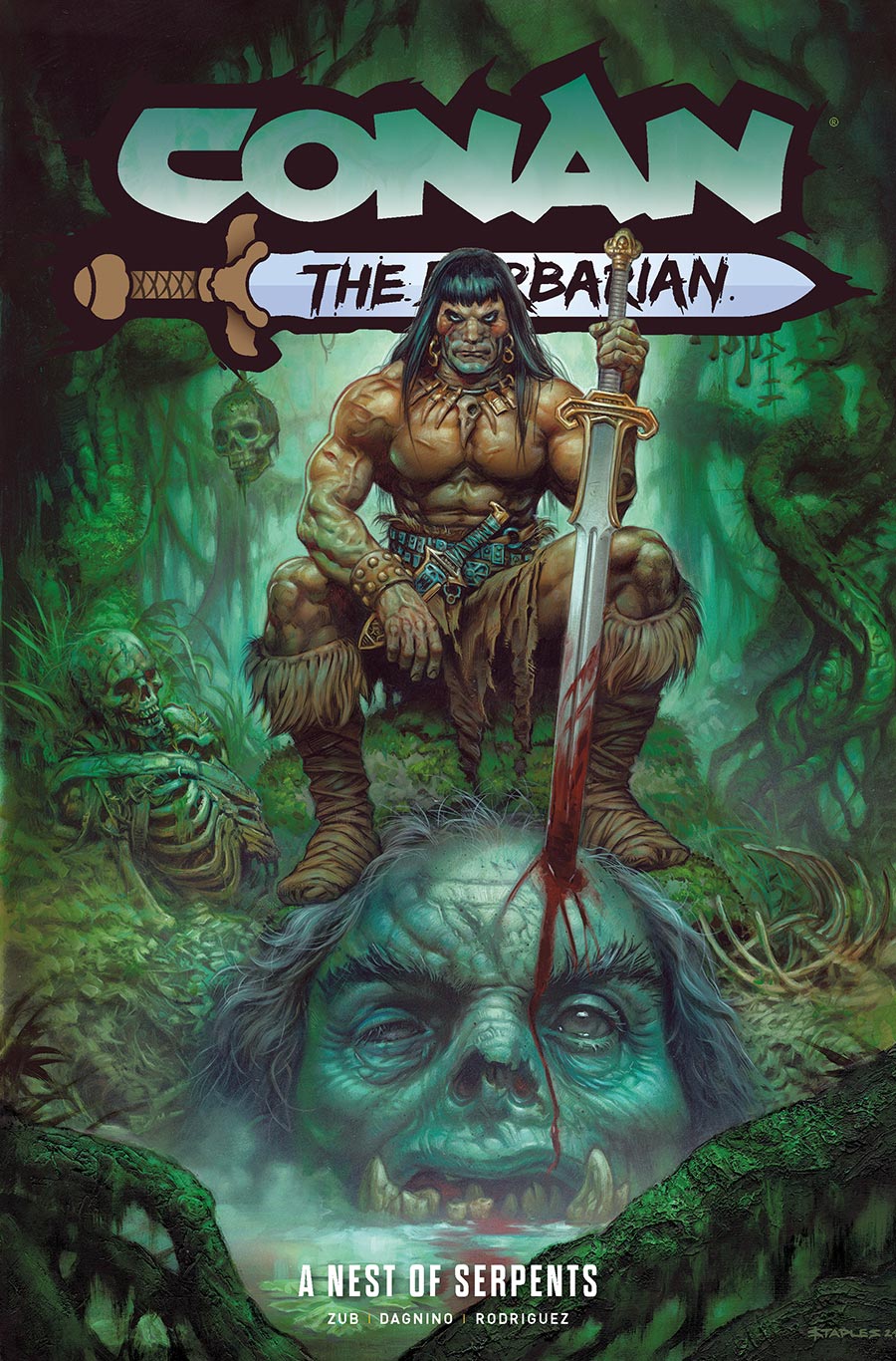 Conan The Barbarian (2023) Vol 6 A Nest Of Serpents TP Direct Market Greg Staples Variant Cover