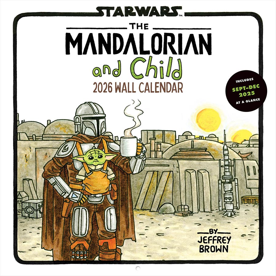 Star Wars The Mandalorian And Child 2026 Wall Calendar