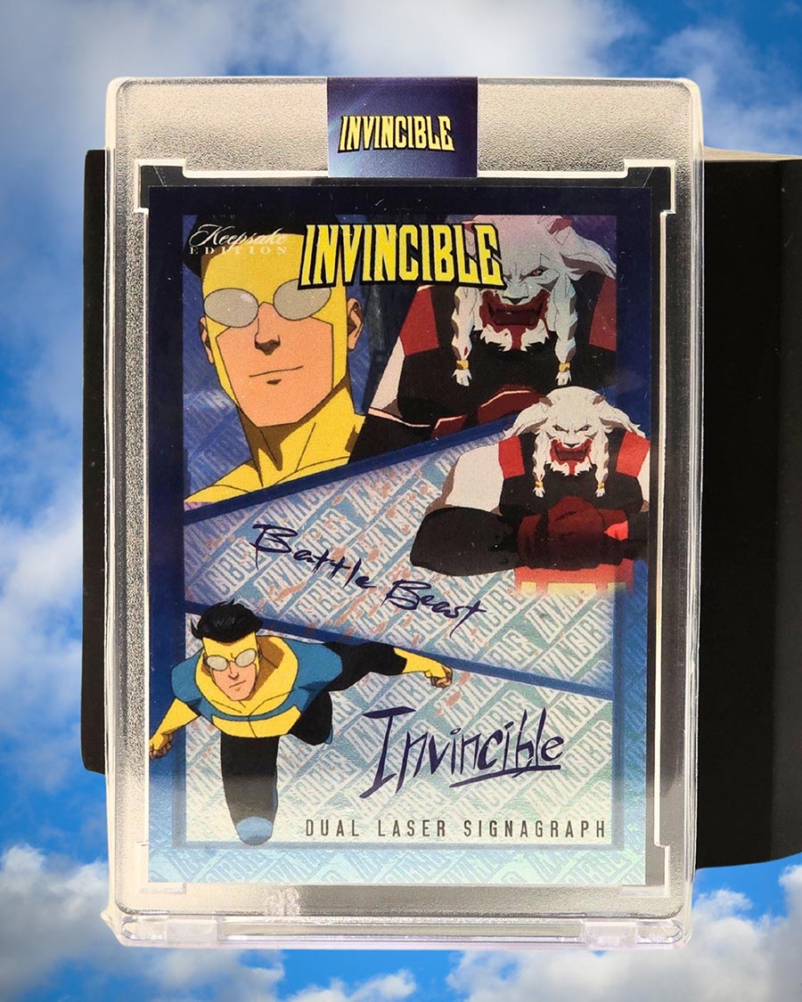 Keepsake Invincible Battle Beast x Invincible Dual Laser Signagraph Card Midtown Comics Exclusive (Thursday Card)