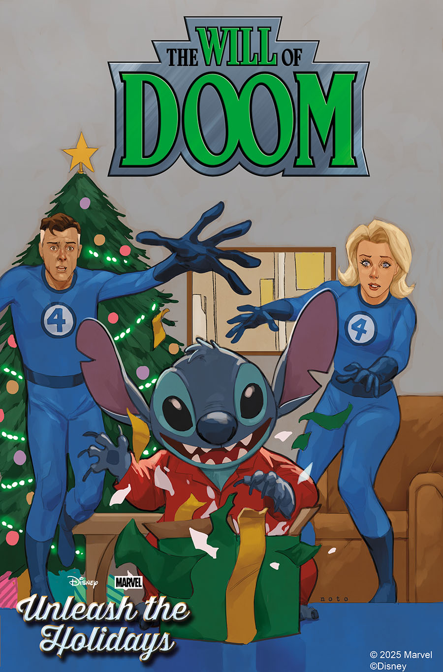 The Will Of Doom #1 (One Shot) Cover C Variant Phil Noto Disney Stitch Unleash The Holidays Cover