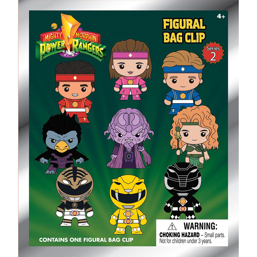 Power Rangers 3D Foam Bag Clip Series 2 Blind Mystery Box