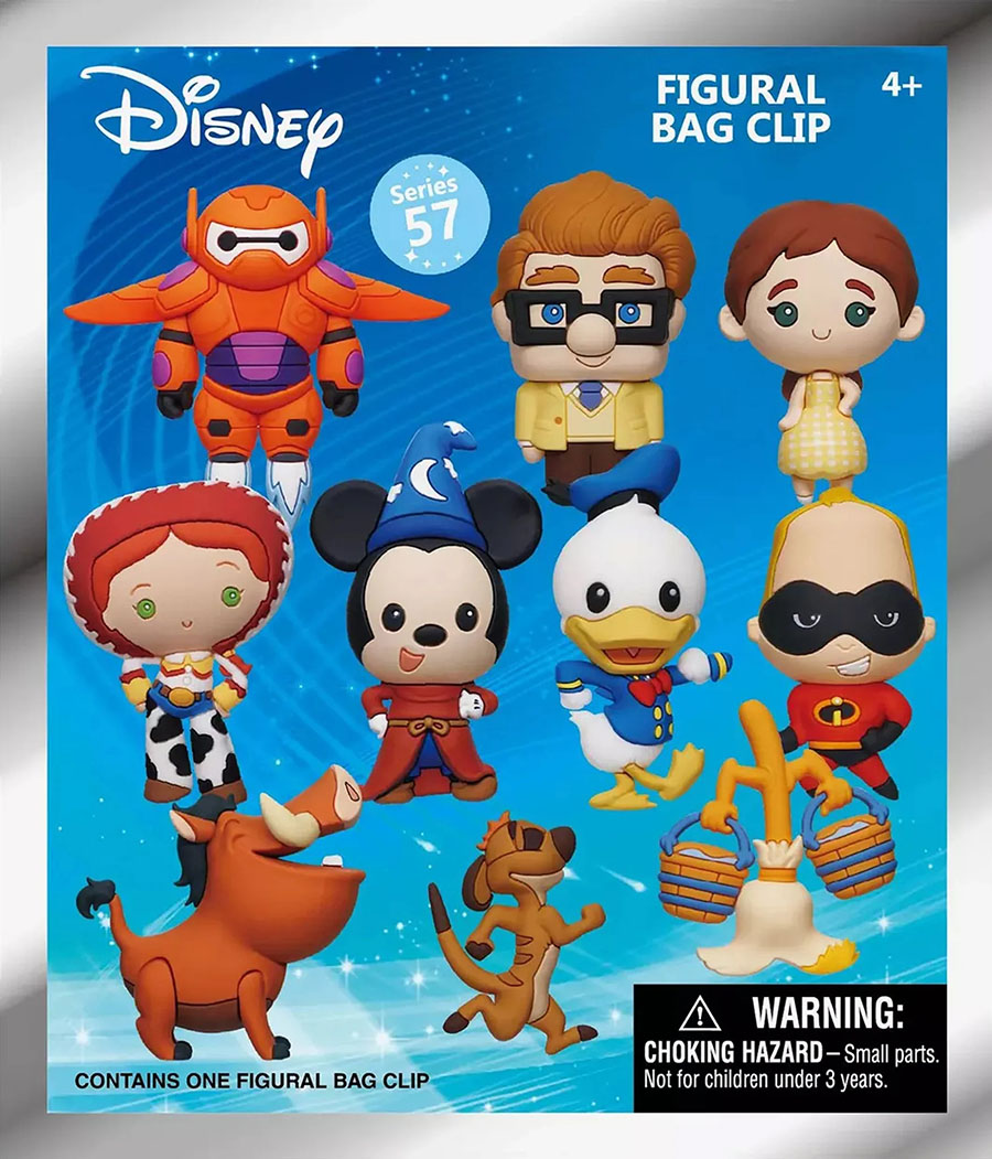 Disney Anniversary 3D Foam Bag Clip Series 57 Blind Mystery Box