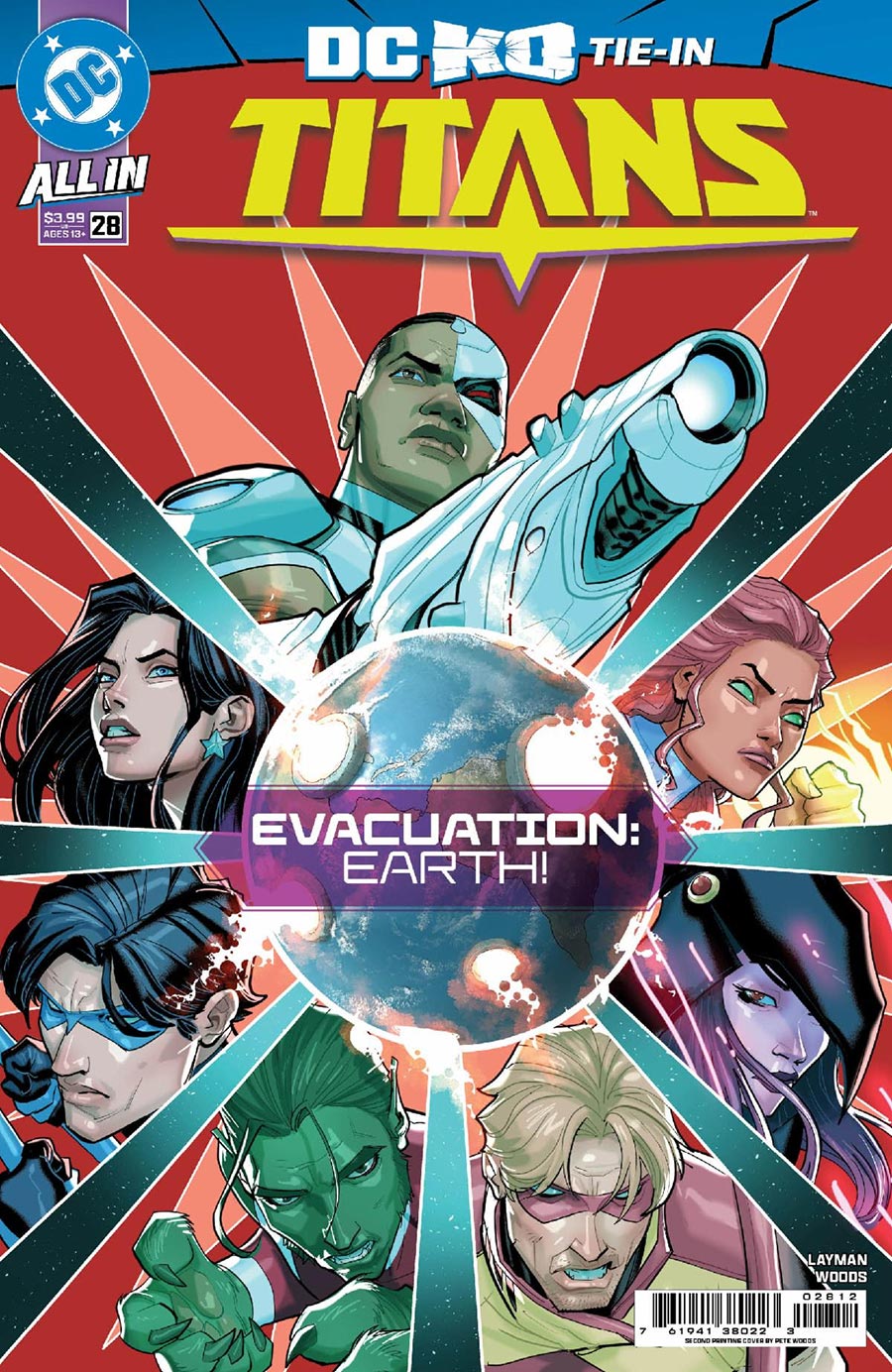 Titans Vol 4 #28 Cover D 2nd Ptg Pete Woods Logo Variant Cover (DC All In)(DC K.O. Tie-In)