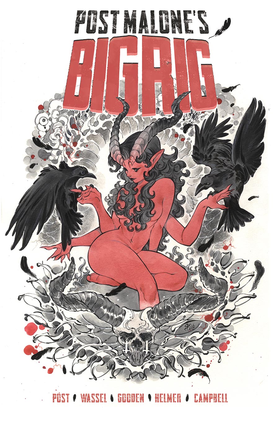 Post Malones Big Rig Book 1 Limited Edition Oversized HC Variant Peach Momoko Silver Foil Cover