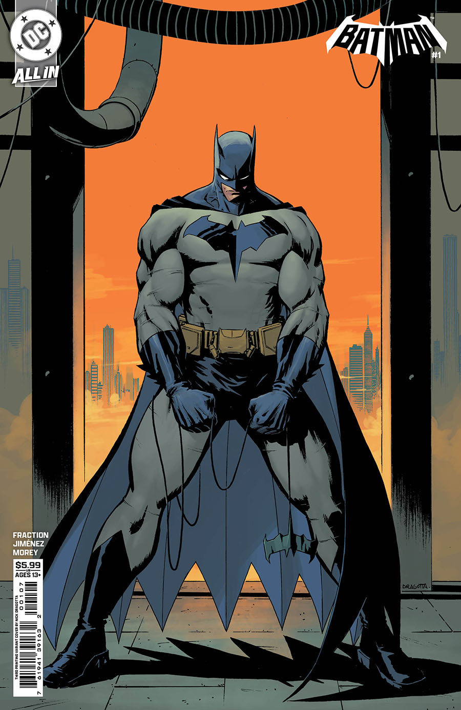 Batman Vol 4 #1 Cover U 3rd Ptg B Nick Dragotta Homage Card Stock Variant Cover (DC All In)