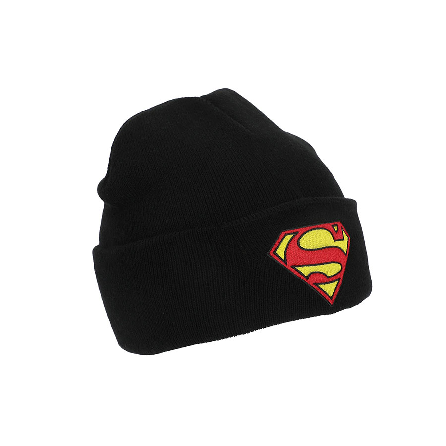 Superman Superman Logo Embroidery Acrylic Knit Cuff Beanie