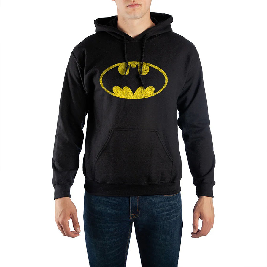 DC Comics Batman Logo Mens Black Pullover Hoddie X-Large