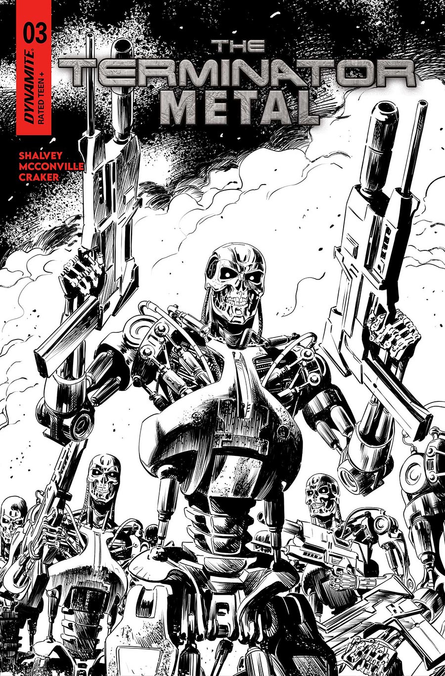 Terminator Metal #3 Cover J Incentive Paolo Antiga Line Art Cover