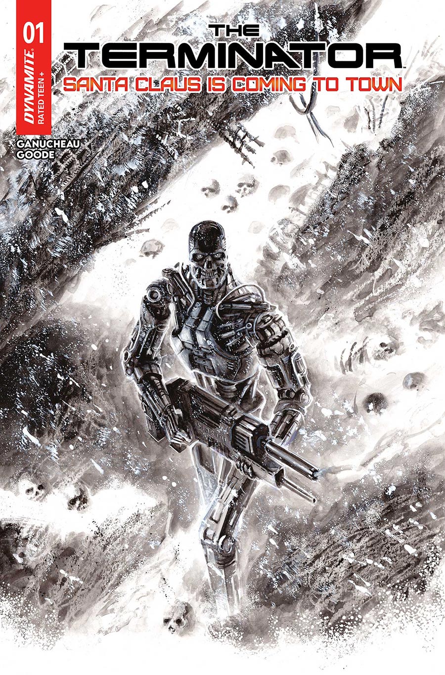 Terminator Santa Claus Is Coming To Town #1 (One Shot) Cover J Incentive Francesco Biagini Line Art Cover
