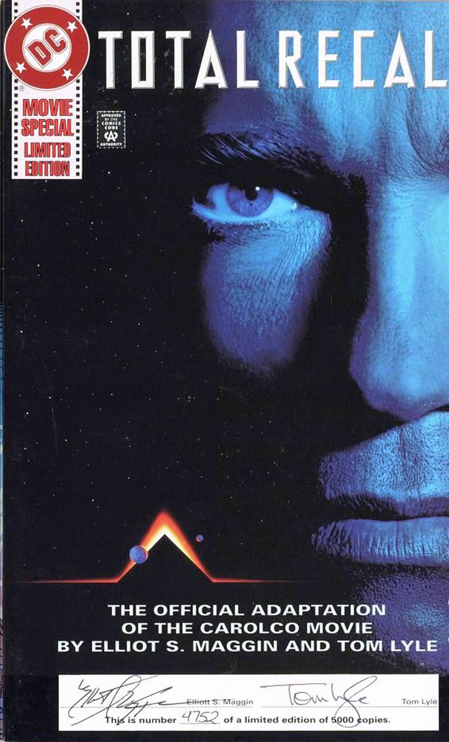Total Recall Movie Special #1 Cover B Signed by Elliot S. Maggin & Tom Lyle