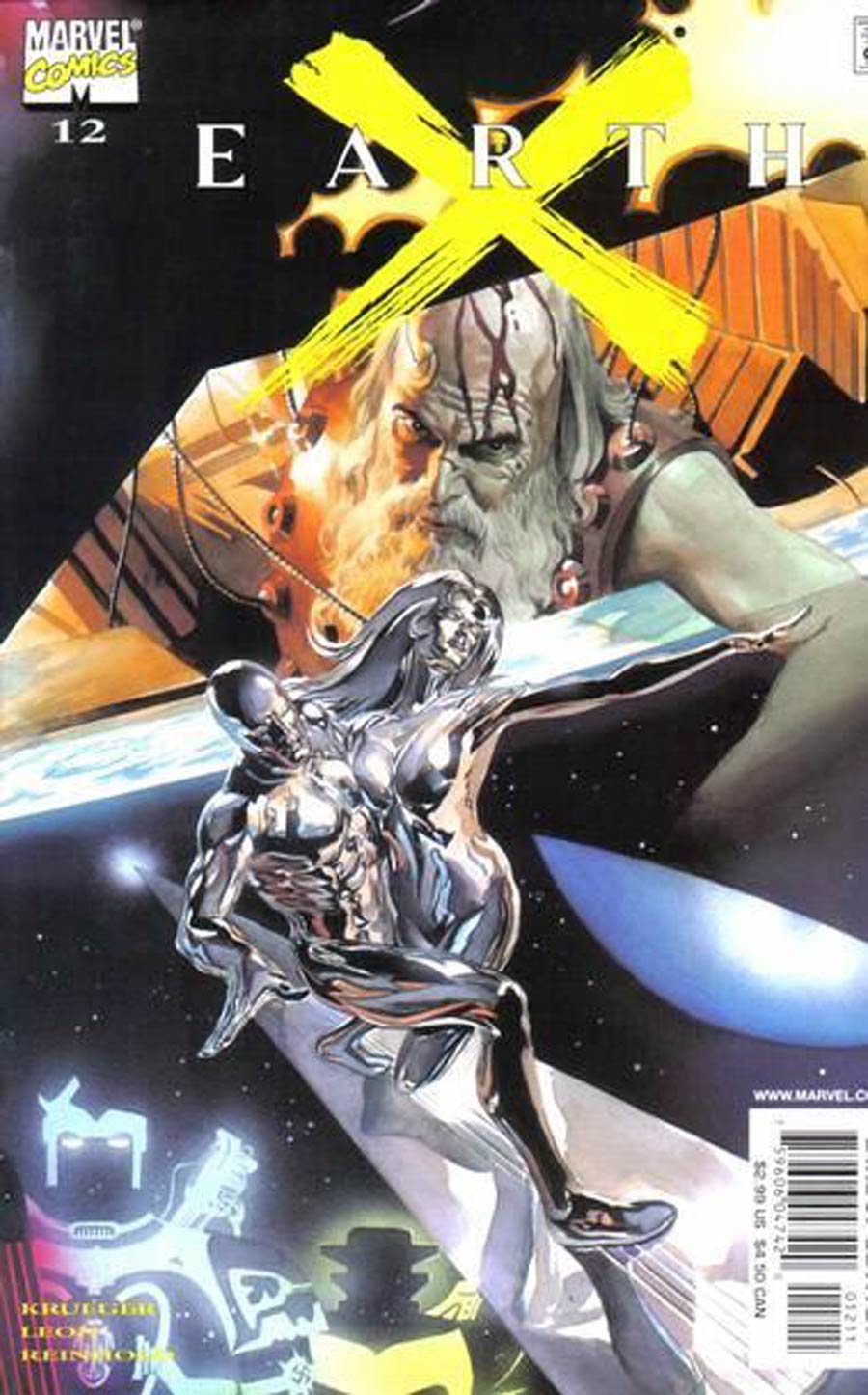 Earth X #12 Cover C Signed By Jim Kreuger (W/o CoA)