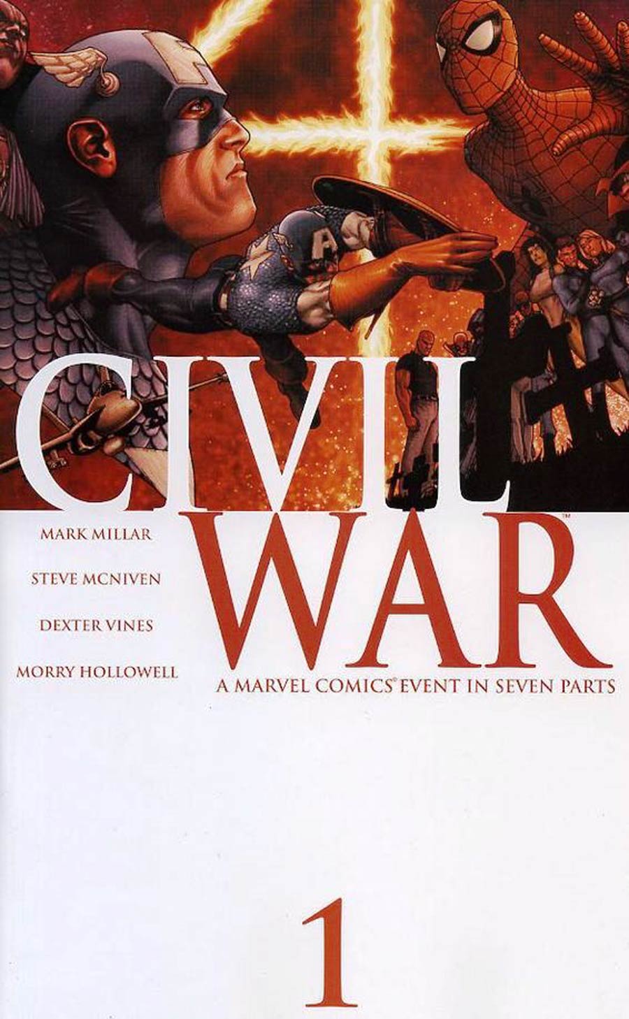 Civil War #1 Cover S 1st ptg Regular Cover Signed by Steve McNiven and Dexter Vines (W/CoA)