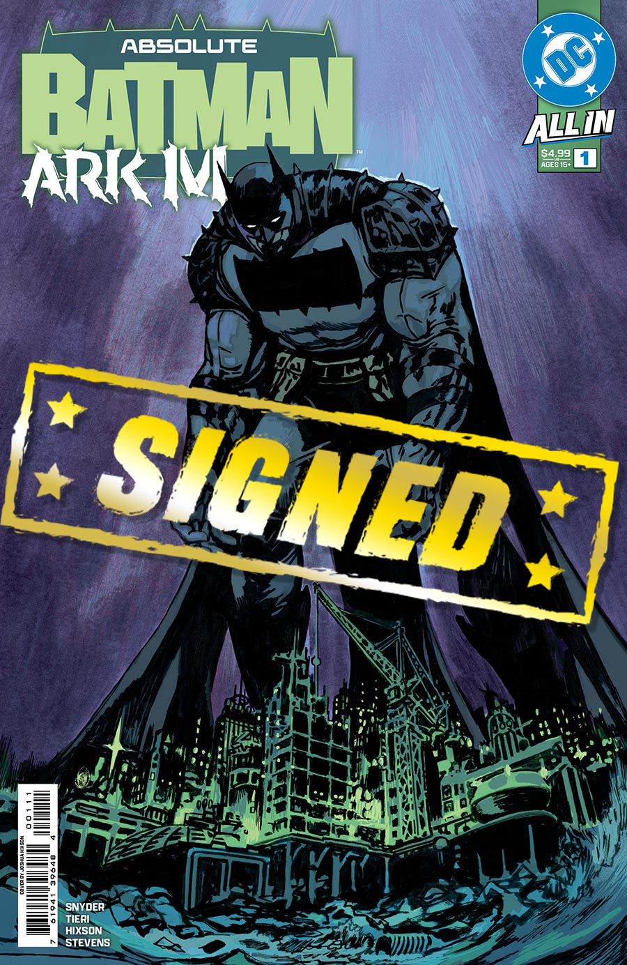 Absolute Batman Ark-M Special #1 (One Shot) Cover E Regular Joshua Hixson Cover Signed By Joshua Hixson (DC All In)(Limit 1 Per Customer)