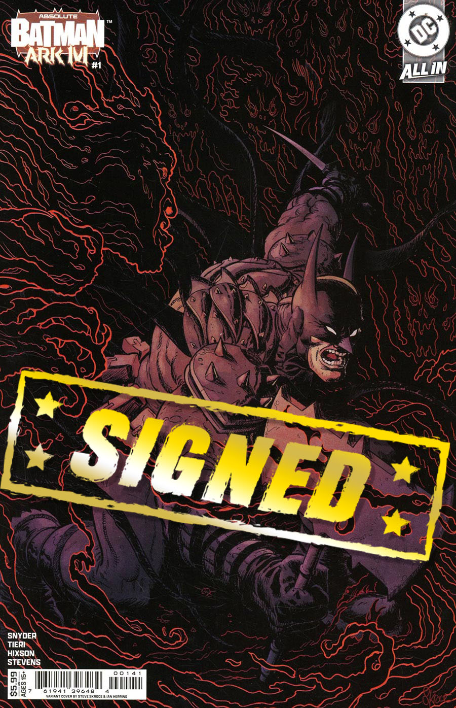 Absolute Batman Ark-M Special #1 (One Shot) Cover H Variant Steve Skroce Card Stock Cover Signed By Joshua Hixson (DC All In)(Limit 1 Per Customer)