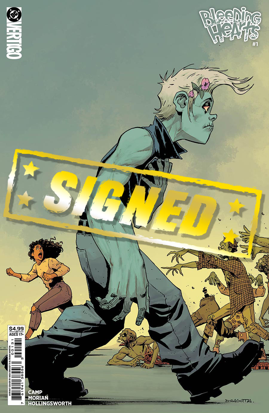 Bleeding Hearts #1 Cover K Variant Nick Dragotta Card Stock Cover Signed By Deniz Camp