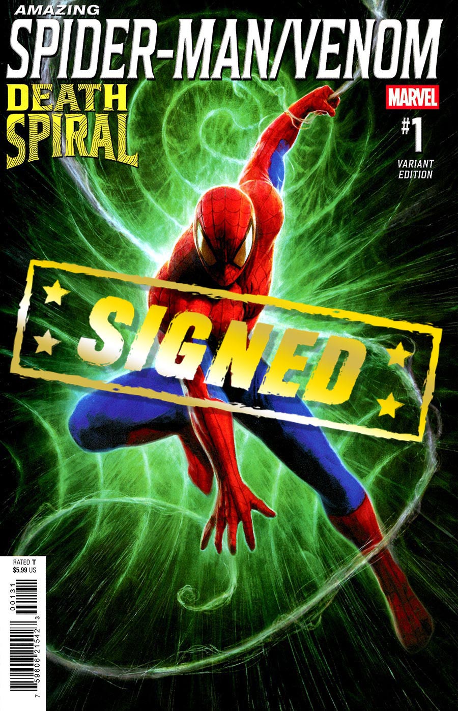 Amazing Spider-Man Venom Death Spiral #1 (One Shot) Cover M Variant Dave Rapoza Spider-Man Cover Signed By Joe Kelly (Death Spiral Part 1)