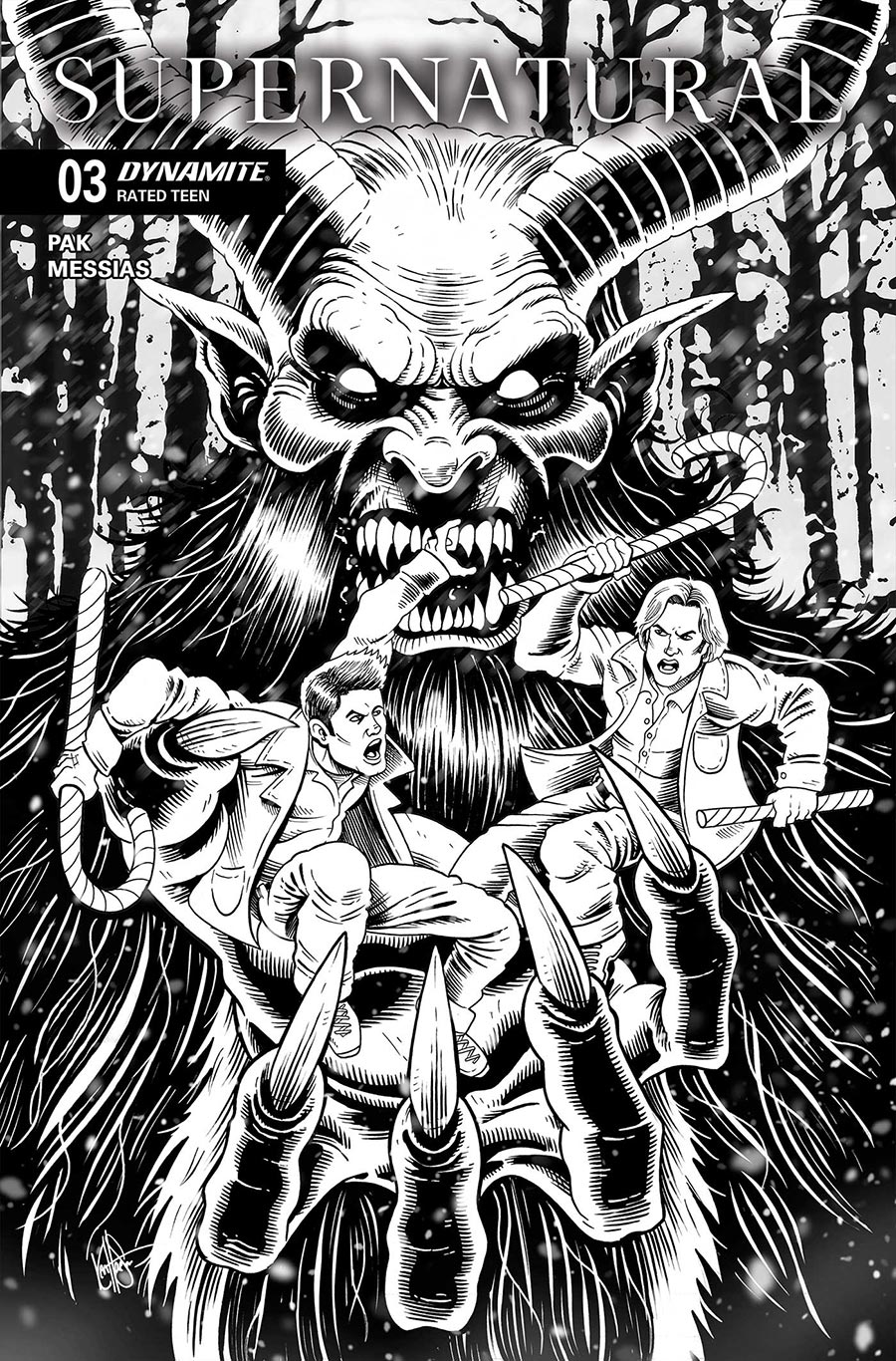 Supernatural Vol 2 #3 Cover L Incentive Ken Haeser Line Art Cover