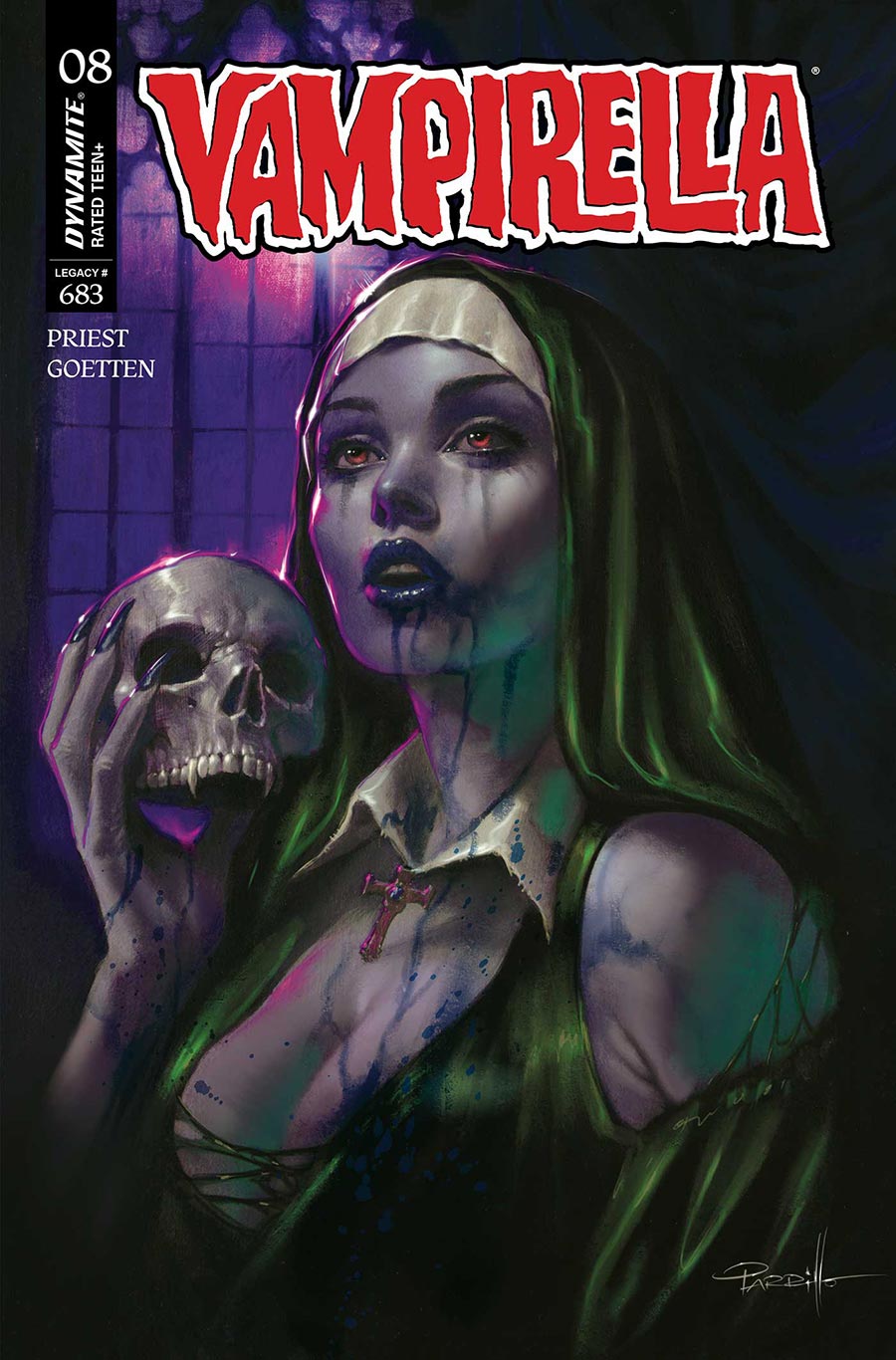 Vampirella Vol 9 #8 Cover N Variant Lucio Parrillo Ultraviolet Cover (#683)