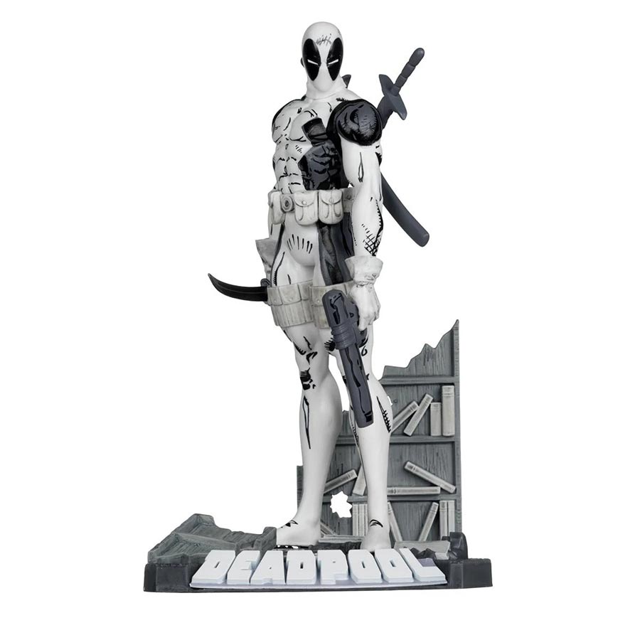 McFarlane Marvel New Mutants 98 Deadpool Line Art Gold Label Exclusive 1/10 Scale Figurine