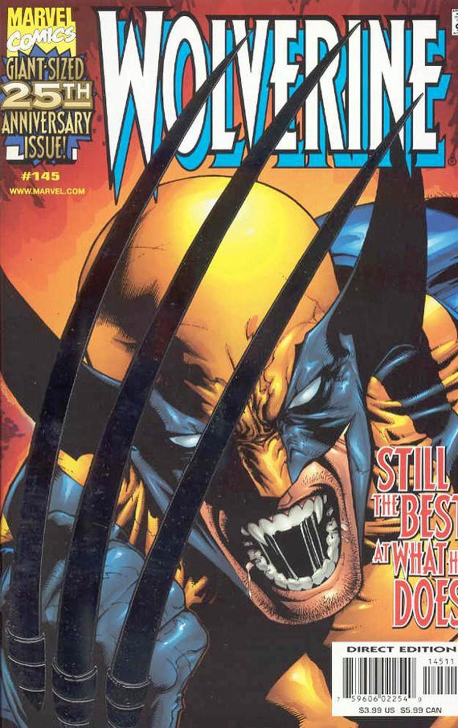 Wolverine Vol 2 #145 Cover F Foil Cover Signed and Remarked by Erik Larsen (W/CoA)