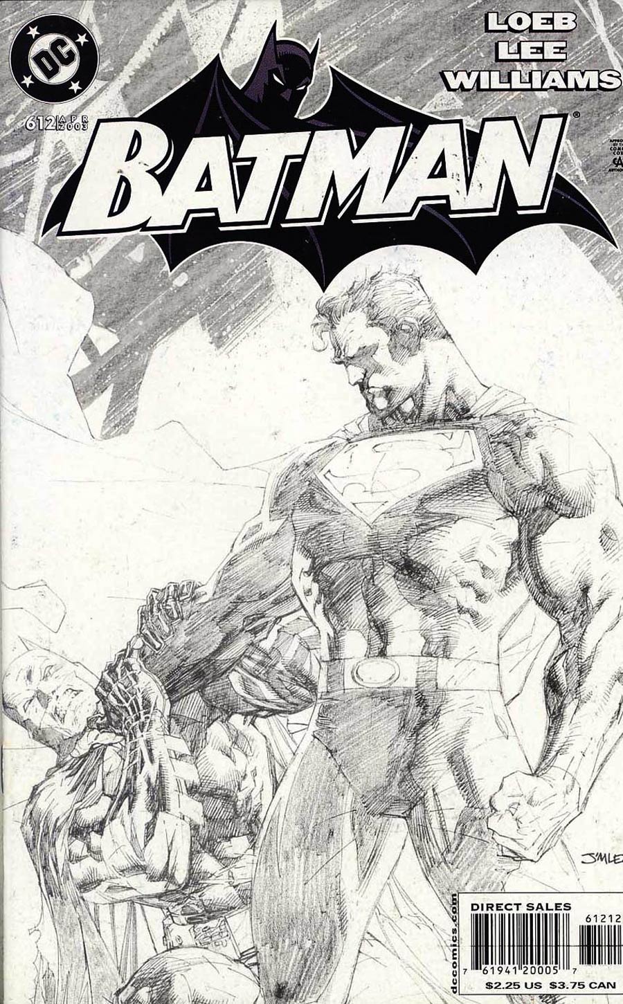 Batman #612 Cover F 2nd Ptg Signed by Jim Lee (W/CoA)