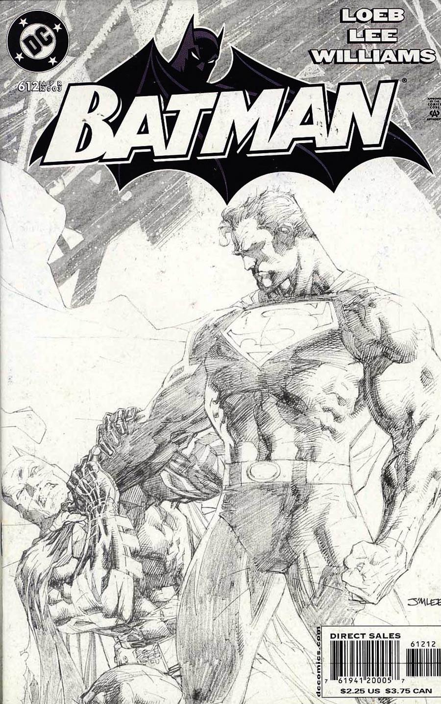Batman #612 Cover G 2nd Ptg Signed by Jim Lee (W/o CoA)
