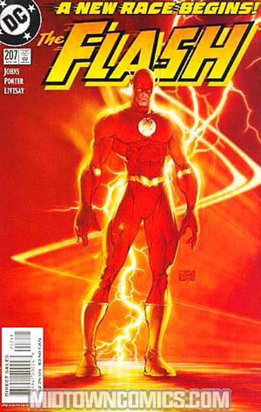 Flash Vol 2 #207 Cover B Signed by Geoff Johns (W/CoA)