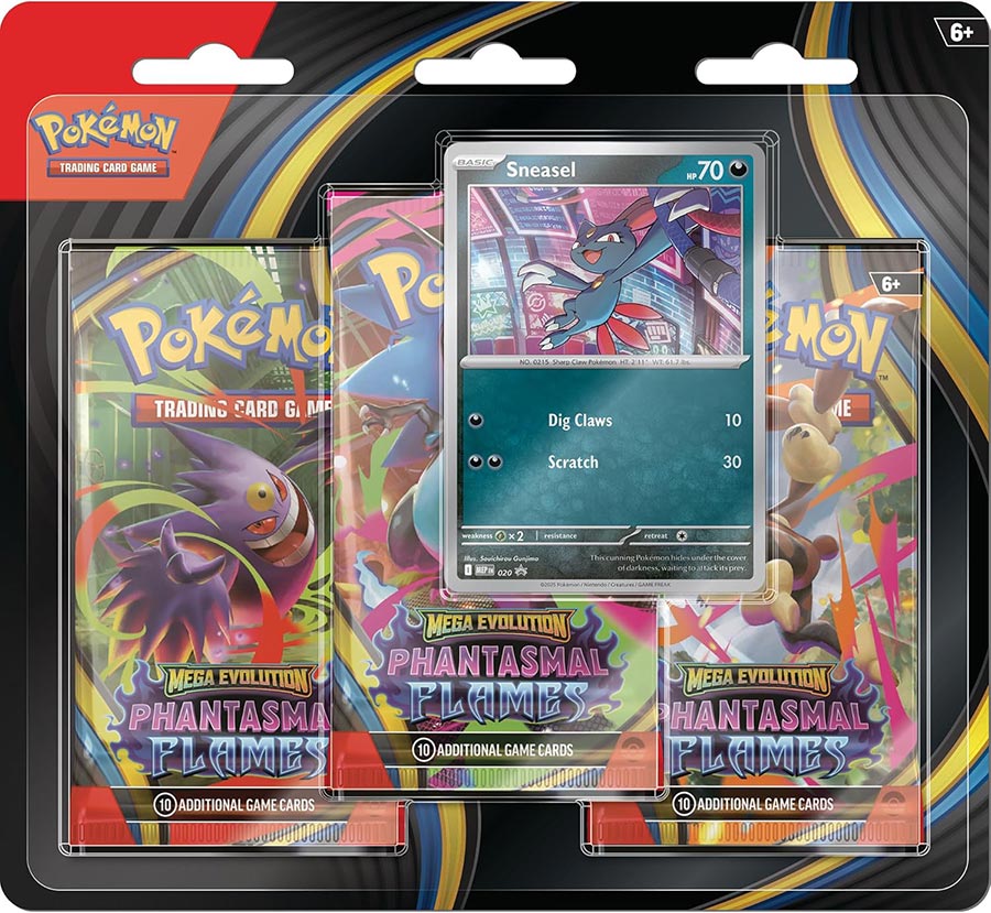 Pokemon Mega Evolution Phantasmal Flames 3-Pack Blister Pack