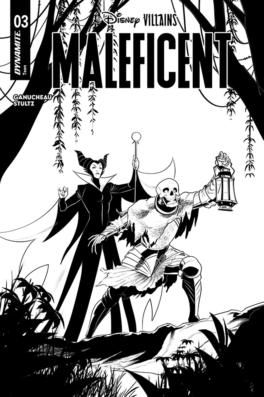 Disney Villains Maleficent Vol 2 #3 Cover I Incentive Robert Quinn Line Art Cover