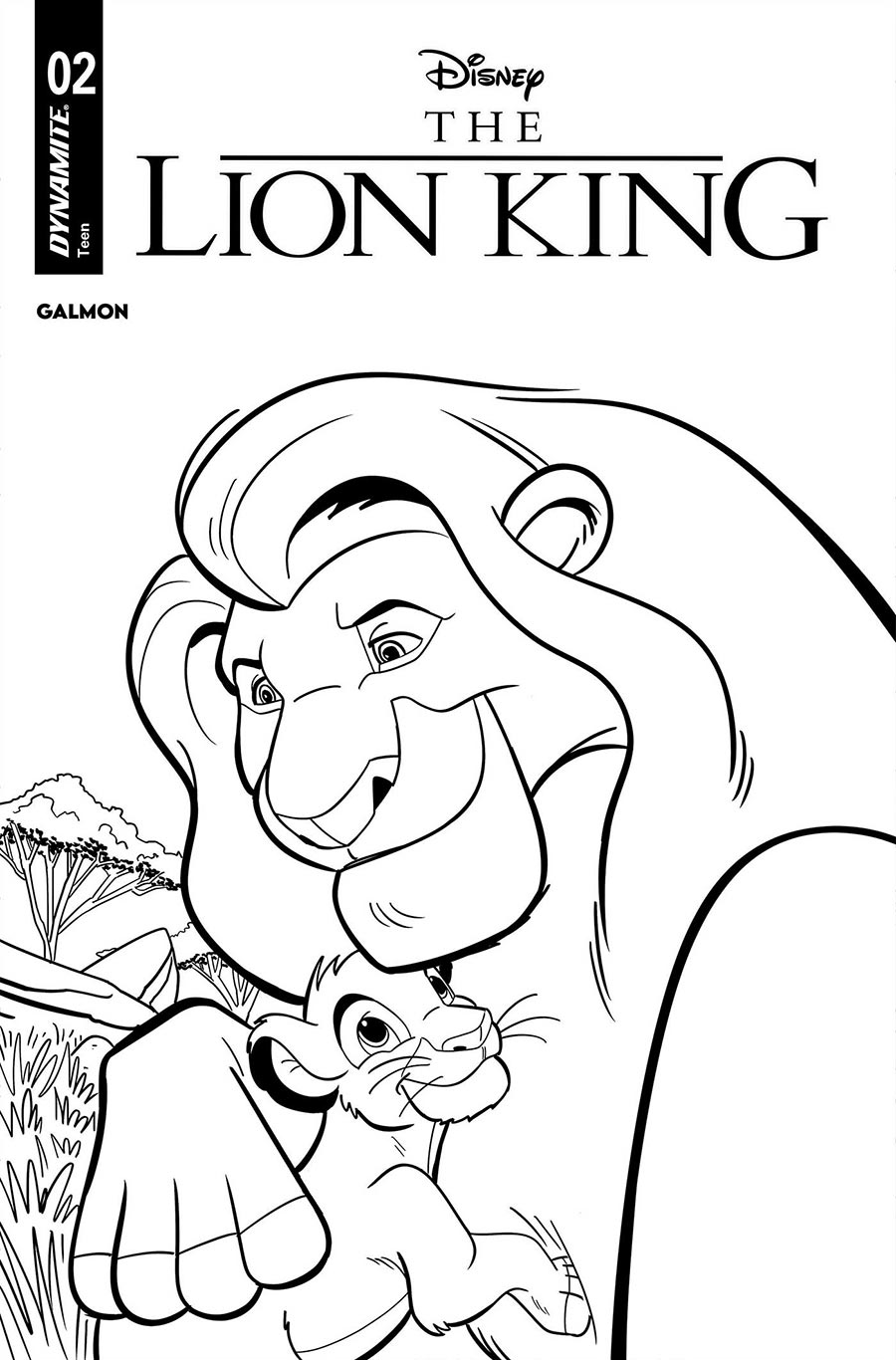 Lion King #2 Cover I Variant Jacob Edgar Line Art Cover
