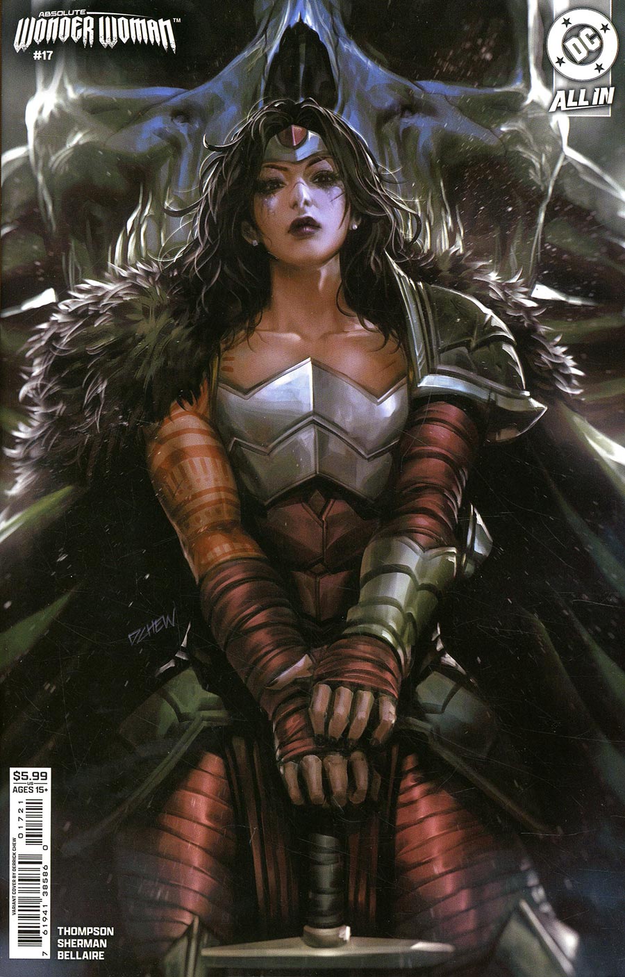 Absolute Wonder Woman #17 Cover B Variant Derrick Chew Card Stock Cover (DC All In)
