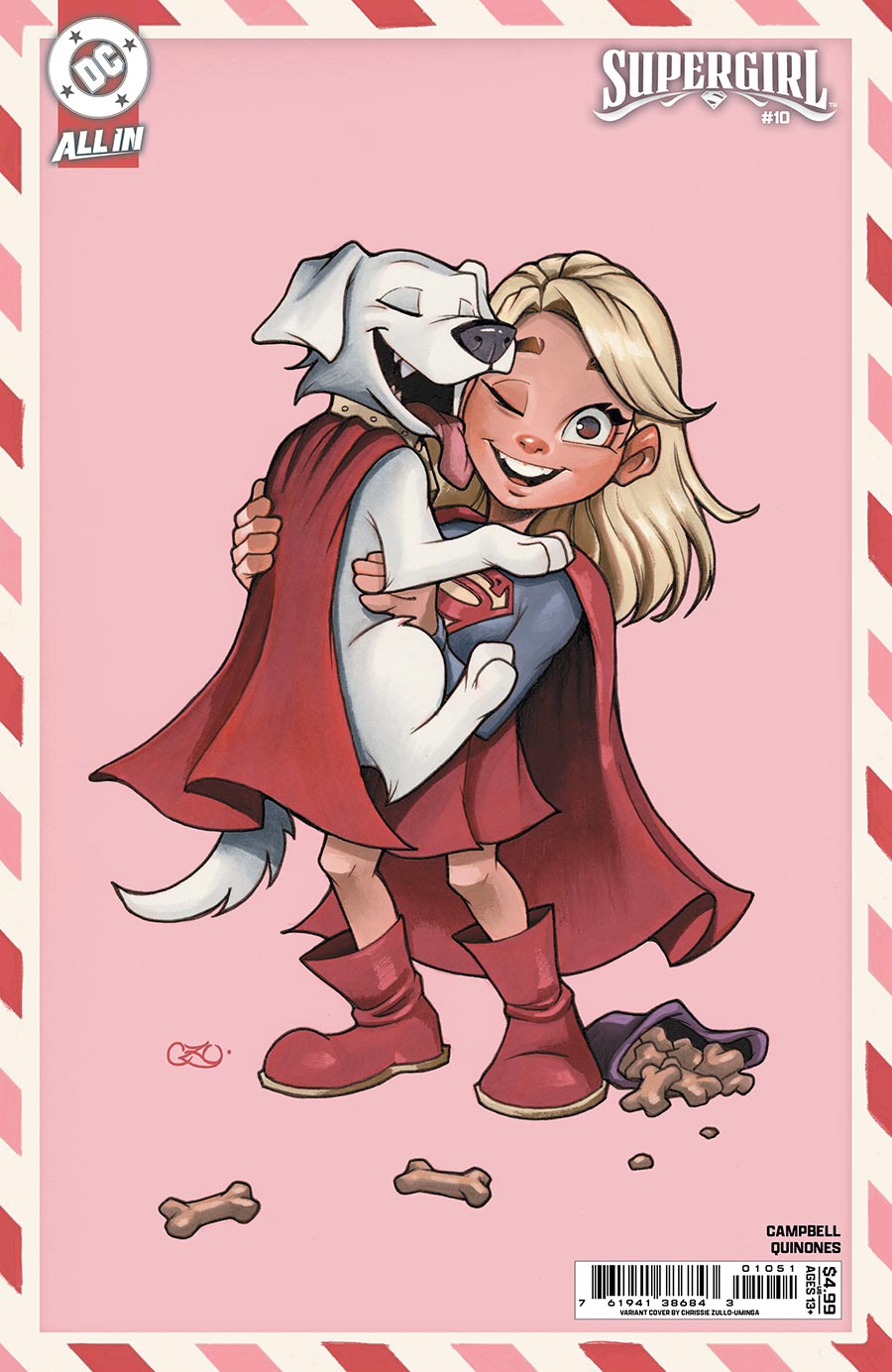 Supergirl Vol 8 #10 Cover E Variant Chrissie Zullo Valentines Day Card Stock Cover (DC All In)