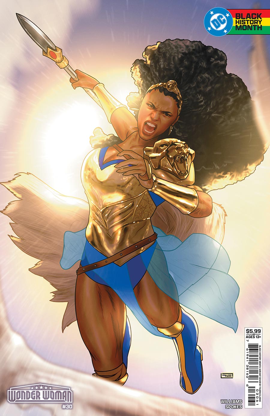 Wonder Woman Vol 6 #30 Cover F Variant Taurin Clarke Black History Month Card Stock Cover (DC All In)