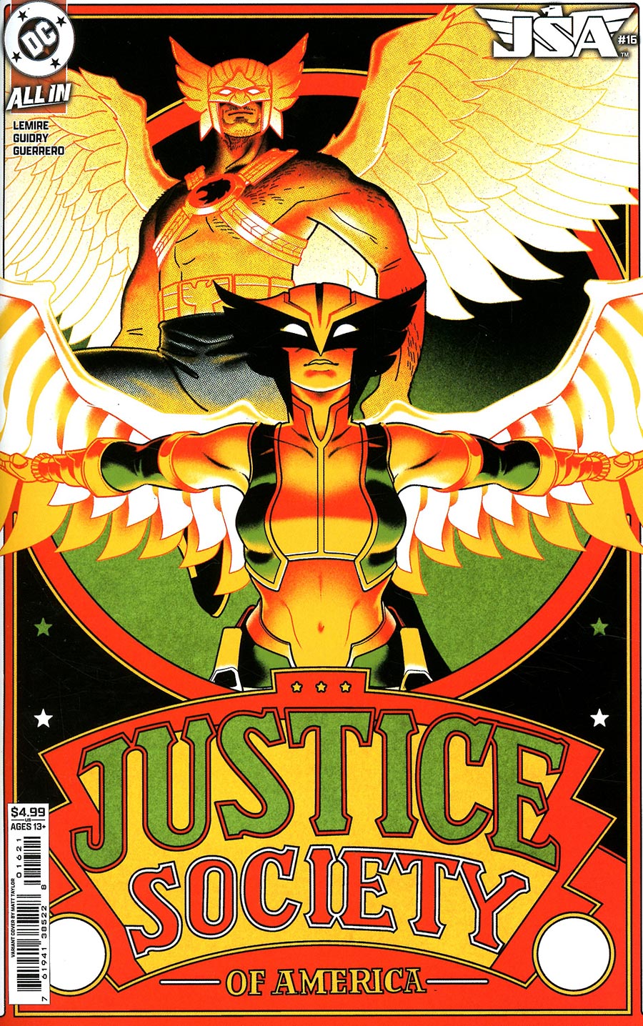 JSA Vol 2 #16 Cover B Variant Matt Taylor Card Stock Cover (DC All In)