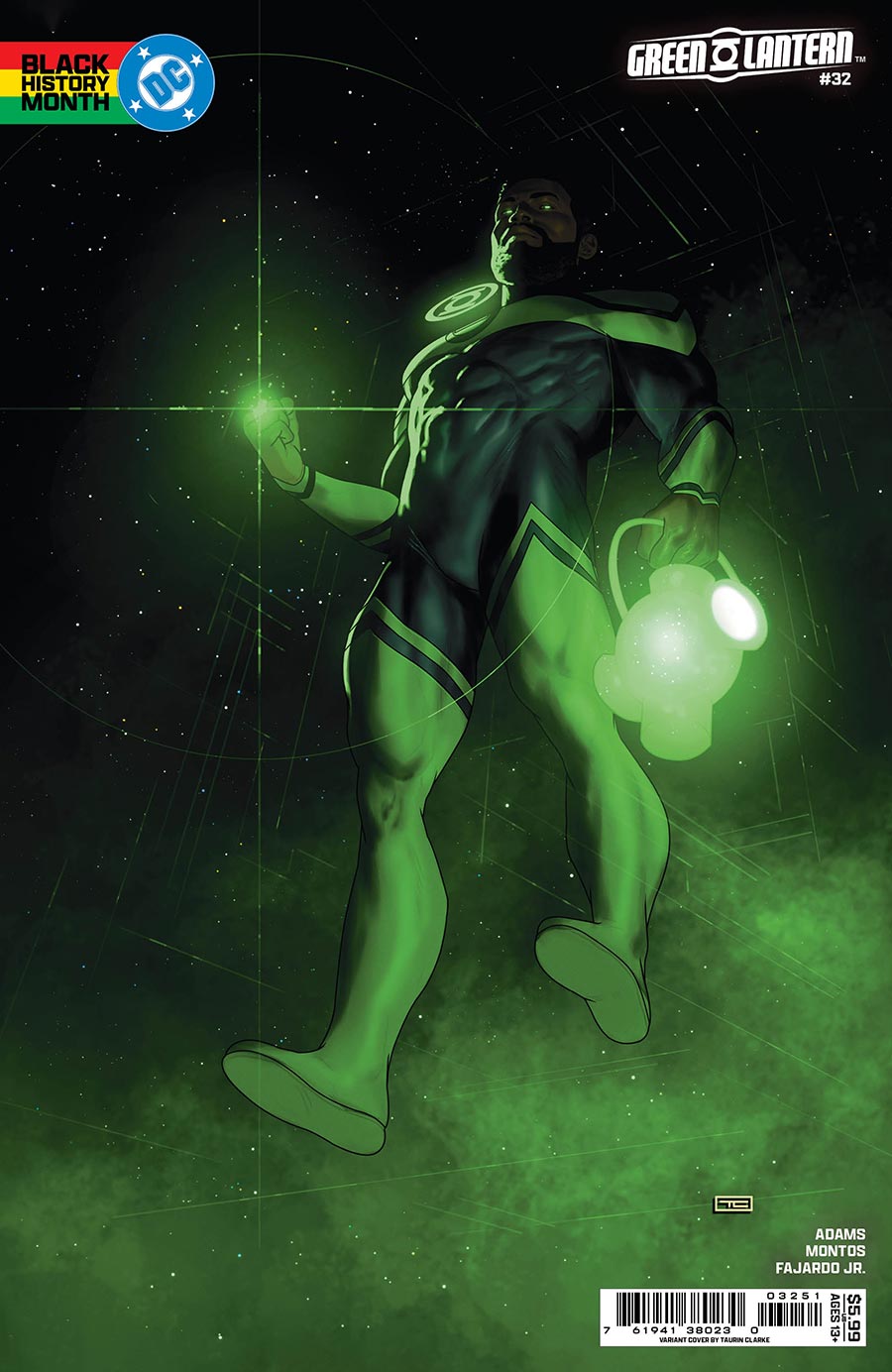 Green Lantern Vol 8 #32 Cover E Variant Taurin Clarke Black History Month Card Stock Cover (DC All In)