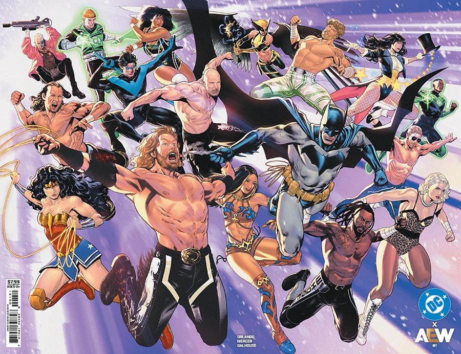 DC x AEW #1 Cover E Variant Lucas Meyer Wraparound Foil Cover