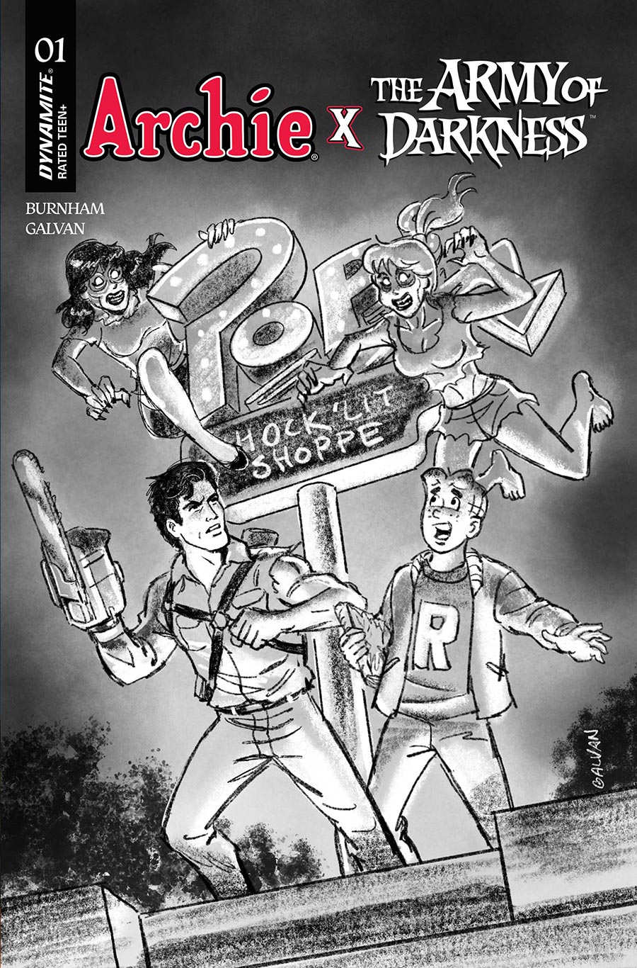 Archie x Army Of Darkness #1 Cover J Incentive Bill Galvan Pencils Cover