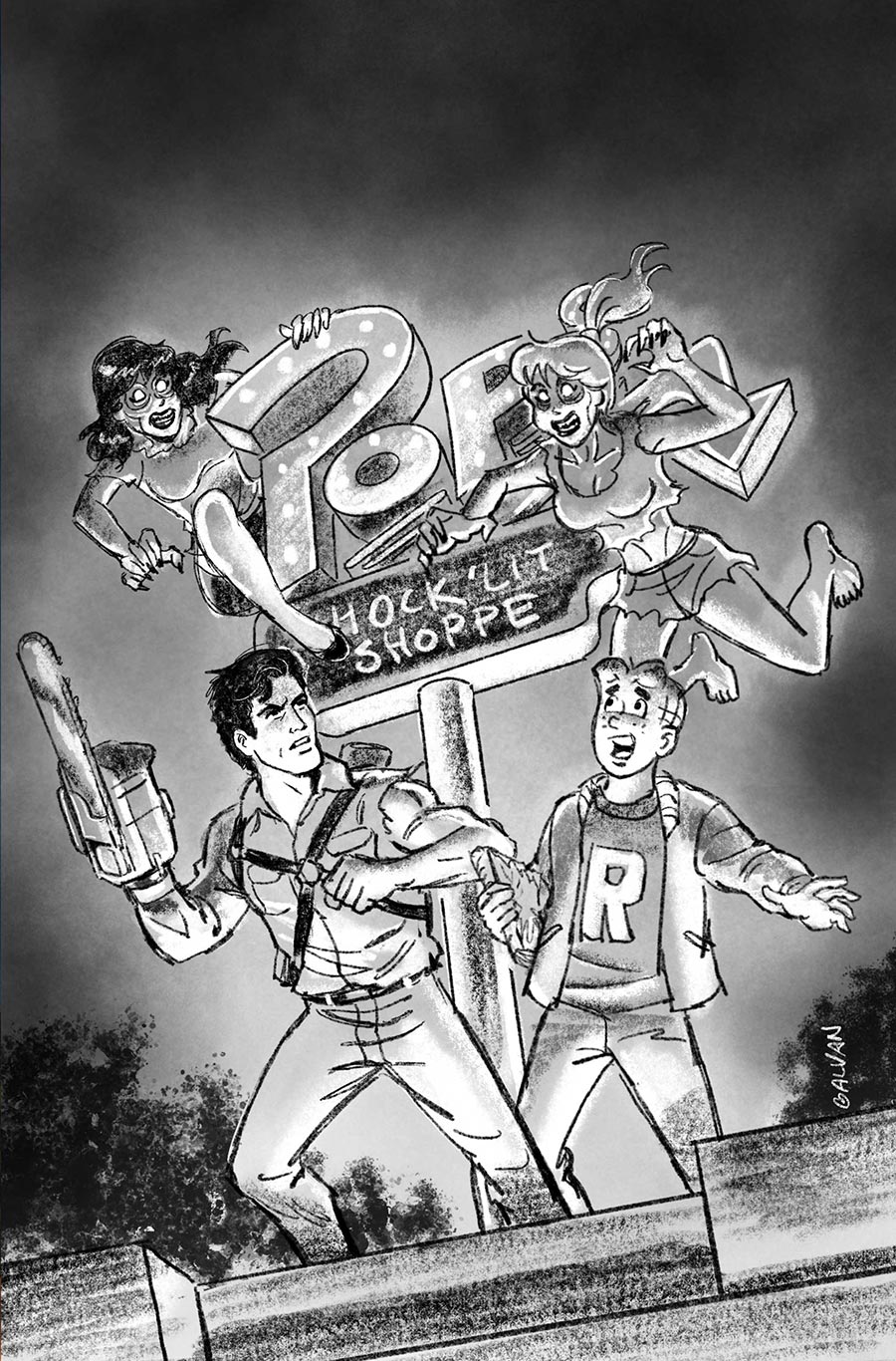 Archie x Army Of Darkness #1 Cover L Incentive Bill Galvan Pencils Virgin Cover