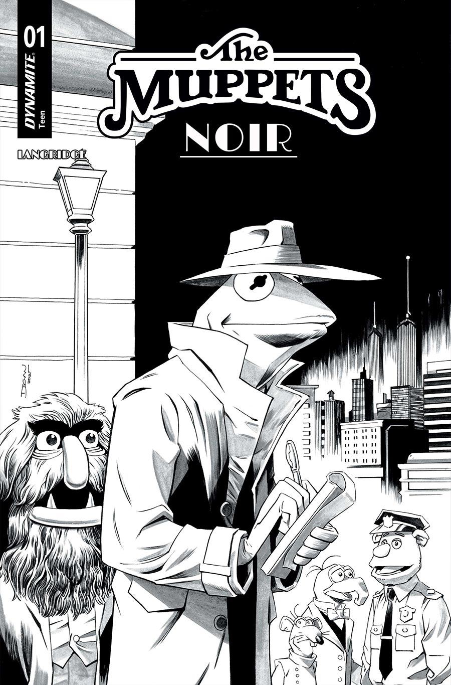 Muppets Noir #1 Cover F Incentive Declan Shalvey Line Art Cover