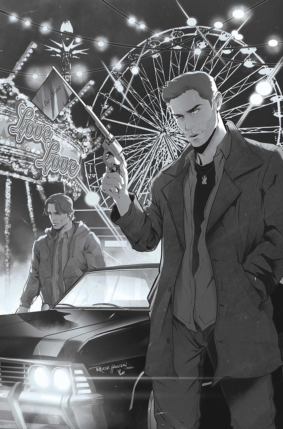 Supernatural Valentines Day Special 2026 #1 (One Shot) Cover G Incentive Reese Hannigan Line Art Virgin Cover