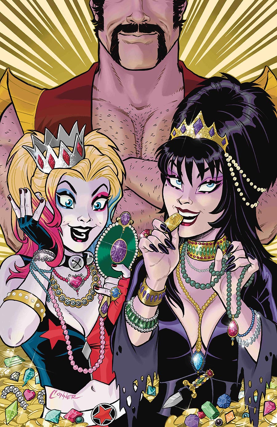 Harley Quinn x Elvira #5 Cover L Incentive Amanda Conner Jewels Virgin Cover