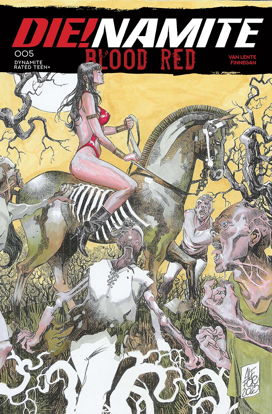 DieNamite Blood Red #5 Cover B Variant Alessio Fortunato Cover