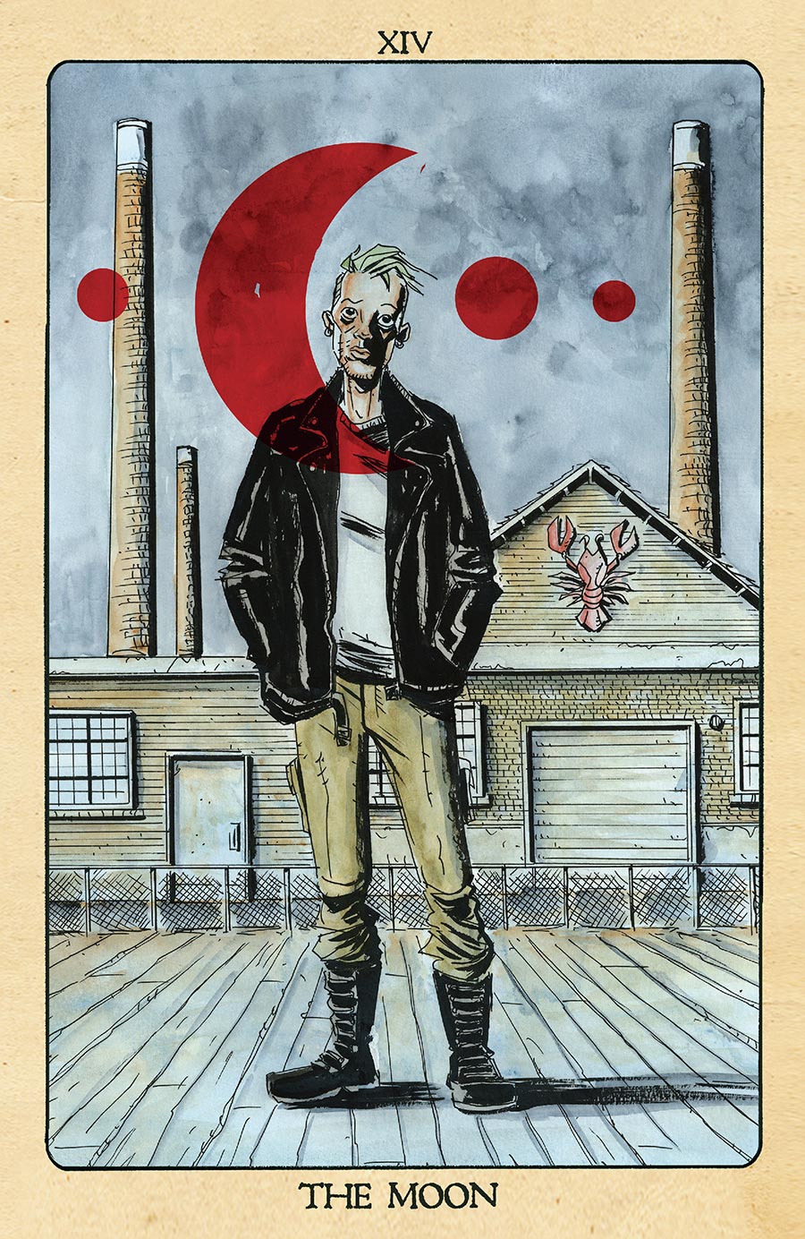 Minor Arcana #14 Cover C Incentive Jeff Lemire Tarot Card The Moon Virgin Variant Cover