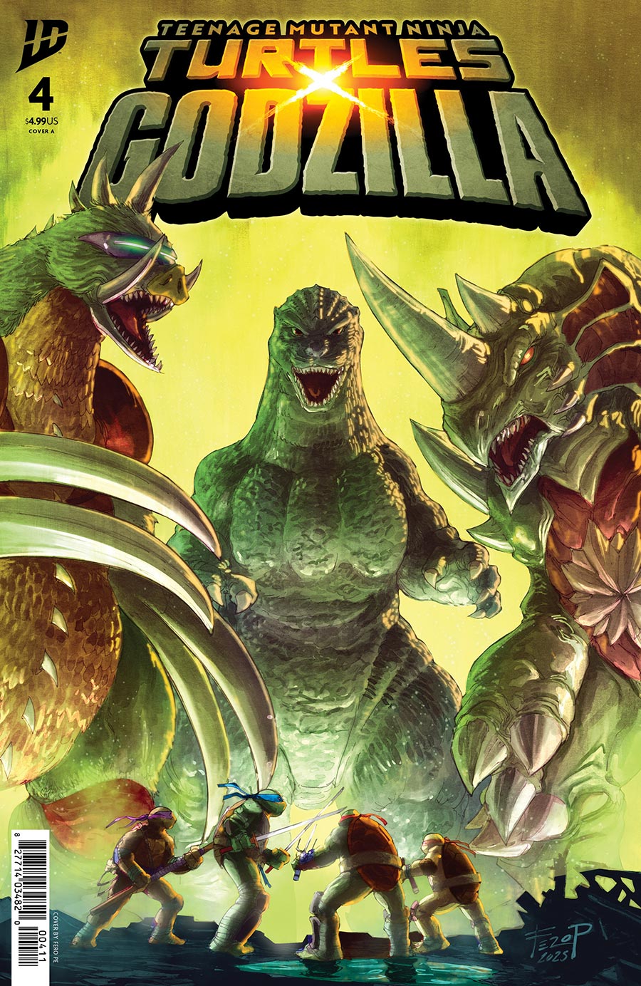 Teenage Mutant Ninja Turtles x Godzilla #4 Cover A Regular Fero Pe Cover