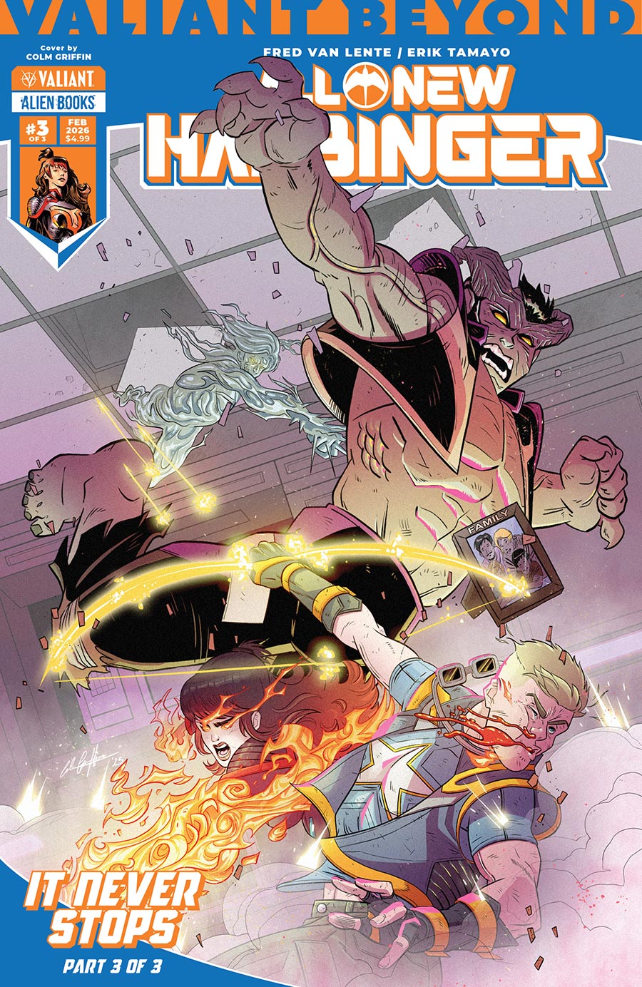 Valiant Beyond All-New Harbinger #6 It Never Stops Part 3 Cover A Regular Colm Griffin Cover